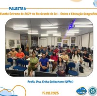 Momento de aprendizado e reflexão sobre os eventos extremos no Rio Grande do Sul com a Profª. Erika Collischonn