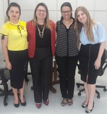 Da esquerda para a direita  : profª Claudilene Gomes; profª Mônica Palitot; profª Graciana Dias; profª Cristiane Borges.