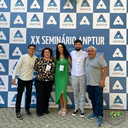  Membros do GCET reunidos Felipe Gomes, Marília Paes, Simone Oliveira, , Kennedy Mafra e Daiko Silva no XX Seminário ANPTUR 2023.