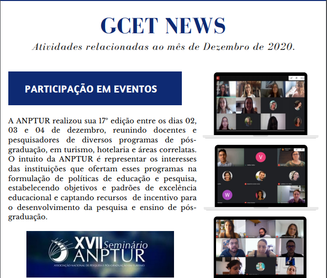 Print do Gcet News mês de dezembro