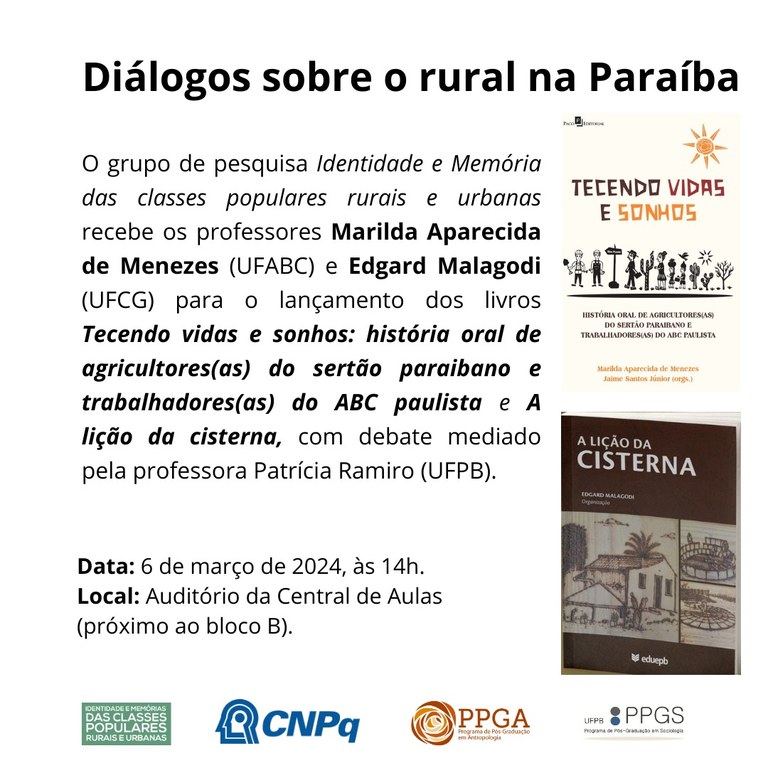 Diálogos sobre o rural na Paraíba