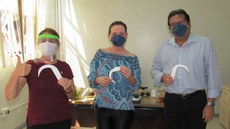 O Laboratório de Fabricação Digital da UFPB já produziu 1,7 mil protetores faciais e trabalha na fabricação de mais laringoscópios. Doações devem ser agendadas pelo e-mail fablab@cear.ufpb.br. Foto: Divulgação