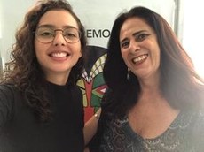 Estudante Isabella Nunes do IFB e profª Marilene Salgueiro da UFPB