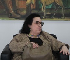 Jornalista Rosa Freire em visita à UFPB. Crédito: Beatriz Barros