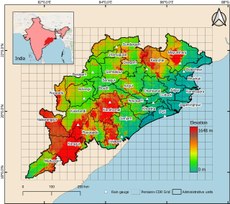 No estudo, os pesquisadores da UFPB fizeram uma análise geoespacial de severidade de seca no estado de Odisha, na costa oriental indiana, entre 1983 e 2018. Crédito: Celso Guimarães e Richarde Marques da Silva