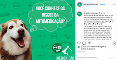 Durante a pandemia do novo coronavírus, orientações são divulgadas através de redes sociais digitais como Instagram e Facebook. Crédito: Medica-Cão/UFPB