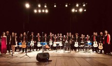 Na imagem, a Orquestra de Violões da Paraíba, outra iniciativa do projeto. Foto: Reprodução/Facebook