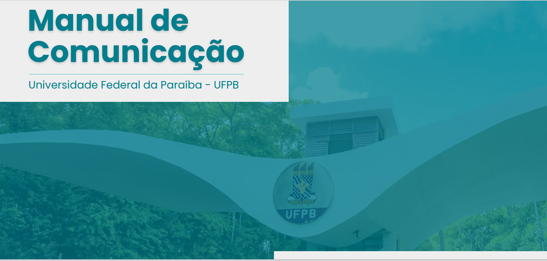 UFPB PUBLICA MANUAL DE COMUNICAÇÃO
